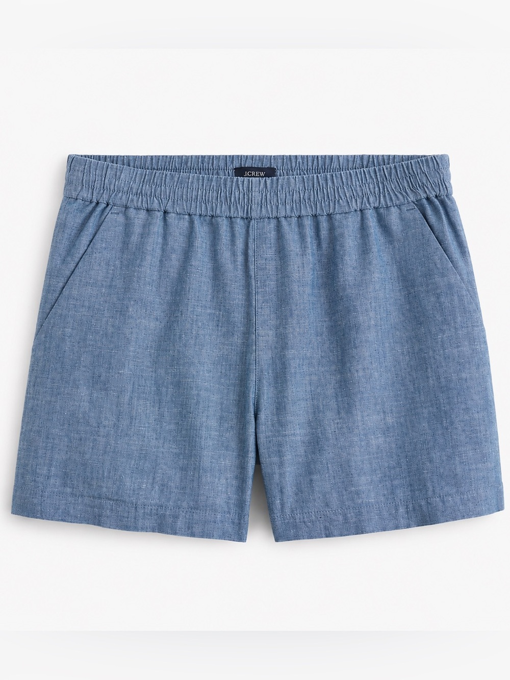 J. Crew Chambray Drawstring Shorts in Light Blue